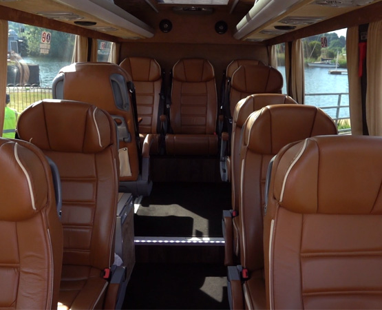 Vehicle-interior Inside the stretch Mercedes Sprinter Van